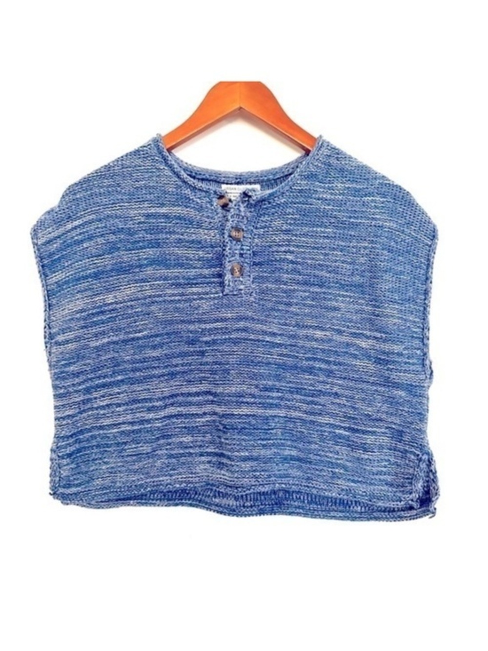 Urban Outfitters Cropped Sleeveless Blue Sweater Size Small